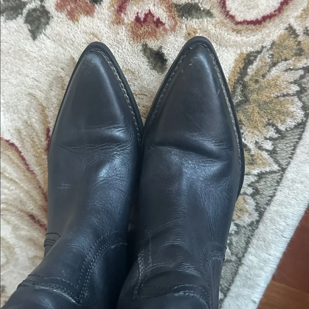 Mango knee high pointed toe heeled cowboy boots - Picture 5 of 8